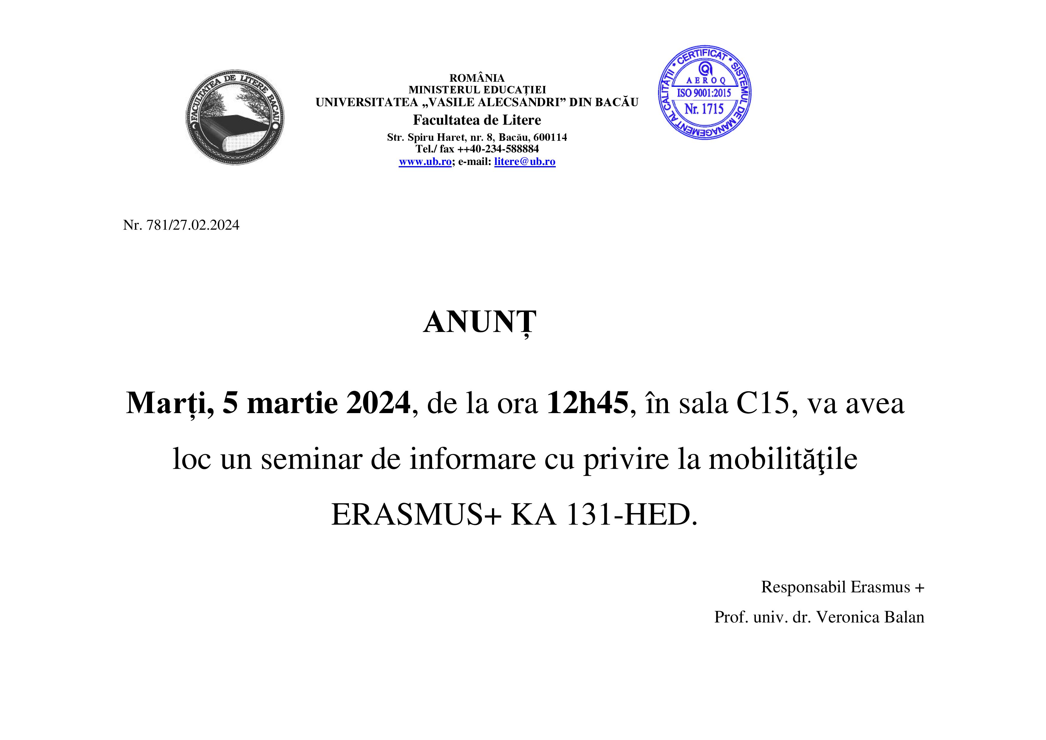 anunt seminar informare Erasmus 2024 c 1