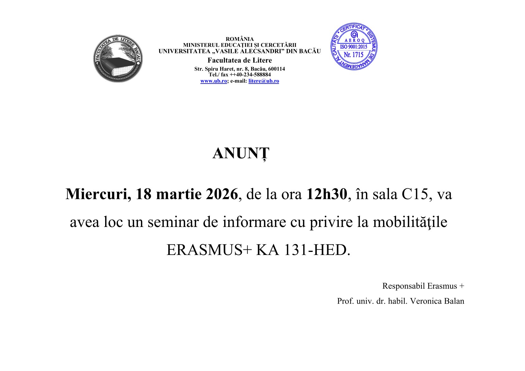 anunt seminar informare Erasmus martie 2026 1
