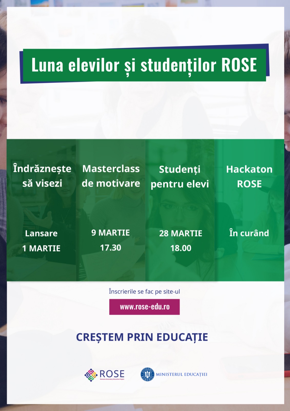 Calendar Luna elevilor si stidentilor ROSE