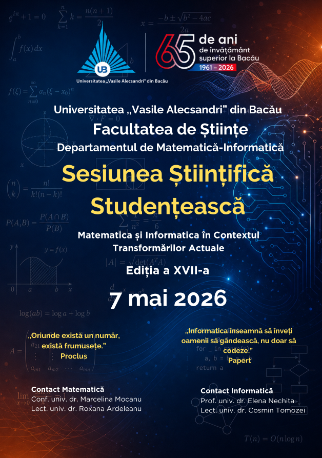 Afis sesiune stiintifica 2026