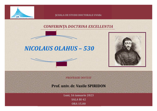 NICOLAUS OLAHUS – 530 - 16 ianuarie 2023
